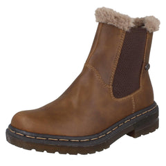 Ladies Rieker Warm Lined Chelsea Boots 78250