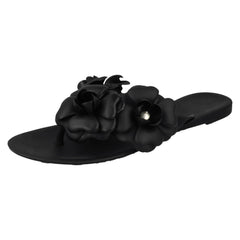 Ladies Spot On Flat Jelly Toepost Sandals