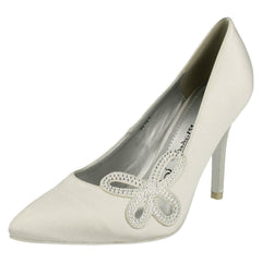 Ladies Anne Michelle Court Shoes with Diamante Detail