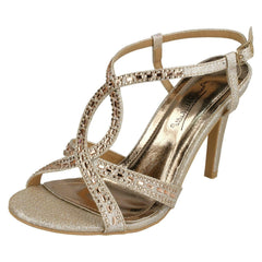 Ladies Anne Michelle Jewelled Strappy Sandals
