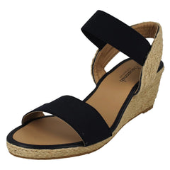 Womens Savannah Slip On Wedge Heeled Sandal F2297