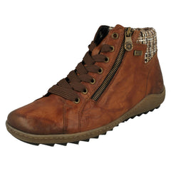 Ladies Rieker Warm Lined Woven Cuff Remonte-Tex Ankle Boots R1485
