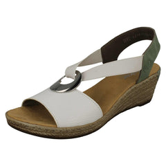 Ladies Rieker Wedge Heeled Sandals 624H6