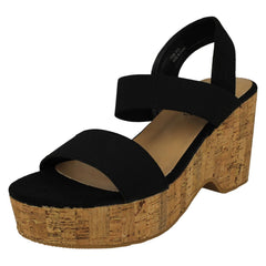 Ladies Savannah Platform Wedge Sandals F2298