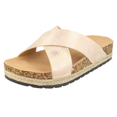Ladies Savannah Rope Edge Mules F10867