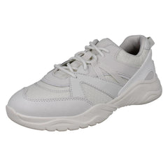 Kids Clarks Lace Up Sports Trainers Feather Pace O