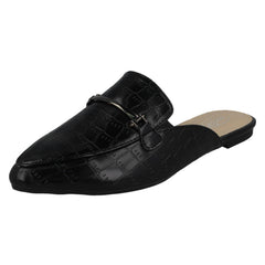 Ladies Spot On Closed Toe Mules F80455