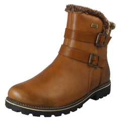 Ladies Remonte Lambskin Lined Leather RemonteTEX Zip Up Ankle Boots D8484