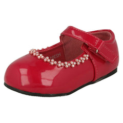 Girls Spot On Diamante Detail Party Shoes