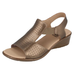 Ladies Down To Earth Casual Wedge Sandals F10879