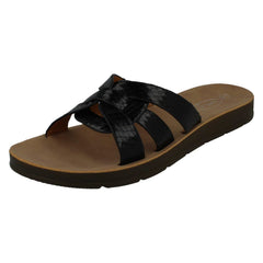 Ladies Spot On Knot Vamp Mules F00342