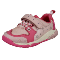 Girls Clarks Casual Glittery Trainers Tidal Shell