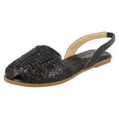 Ladies Savannah Glitter Weave Vamp Slingback Sandal