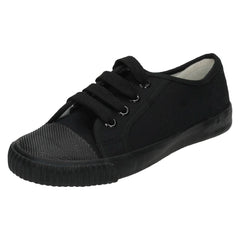 Boys Spot On Canvas Lace Up Shoes