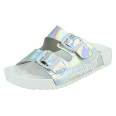 Girls Pineapple Hologram Mule Sandals/Sliders H1119