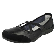 Ladies Down To Earth Elastic Cross Strap Pumps
