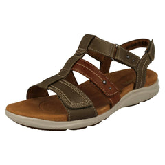 Ladies Clarks Contour Cushion Strappy Sandals Kitly Step