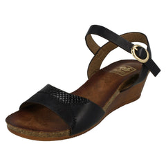 Ladies Down To Earth Mid Wedge Mule Sandals