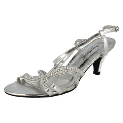 Ladies Anne Michelle Diamante Detail Cross Over Heels