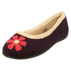 Ladies Padders Wide Fitting Ballerina Slippers Happy