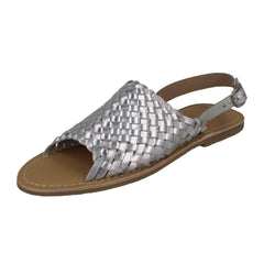 Ladies Leather Collection Weave Vamp Sandals F00188