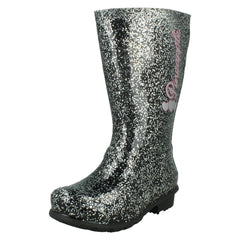 Girls Pineapple Wellington Boots With Glitter Detailing X1275