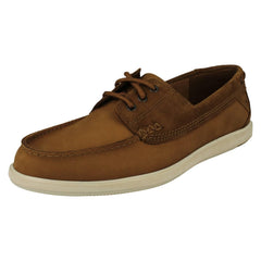Mens Clarks Relaxed Style Lace Up Deck Shoes Bratton Boat