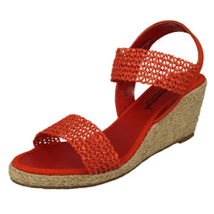 Womens Savannah Slip On Wedge Heeled Sandal F2303