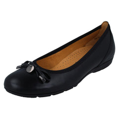 Ladies Gabor Ballet Pump Slip On Shoes With Bow Detail 54.164