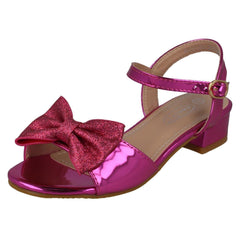 Girls Spot On Metallic Sandals H1108