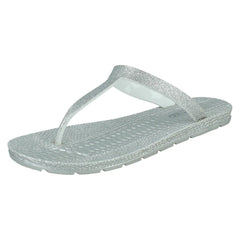 Ladies Spot On Flat Toepost Flip Flops F00376