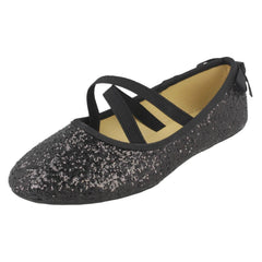 Girls Spot On Elastic Strap Ballerinas
