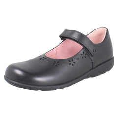 Girls Startrite Flower Punch Detail Mary Jane School Shoes Emily
