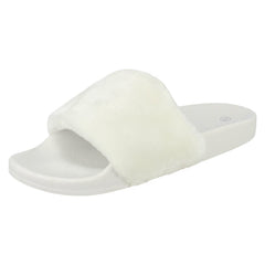 Ladies Spot On Flat Slip On Mule Sandals