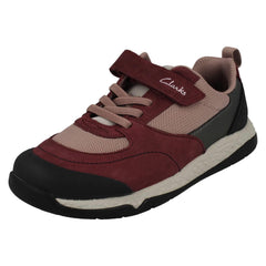 Childrens Clarks Casual Hook And Loop Fastening Trainers - Steggy Stride K