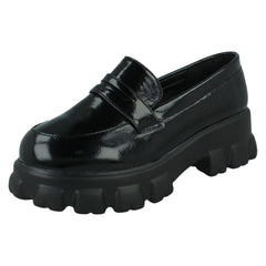 Ladies Spot On Wide Fitting Loafers F90101