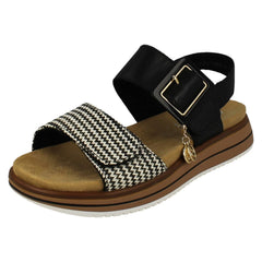 Ladies Remonte X Elle Faux Buckle Sandals D1J53