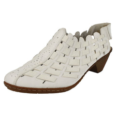 Ladies Rieker Sling Back Shoes With Woven Detail 46778