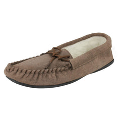 Mens Vamp Slippers Moccasin