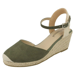 Ladies Savannah Mid Rope Wedge Espadrilles F2274