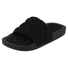 Ladies Spot On Quilted Sliders F00388