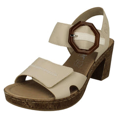 Ladies Rieker Block Heeled Sandal 66876