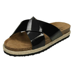 Ladies Down To Earth X Strap Mules