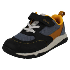 Childrens Clarks Casual Hook And Loop Fastening Trainers Steggy Stride