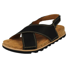 Ladies Clarks Cross Detailed Slingback Wedge Sandals Yacht Cross
