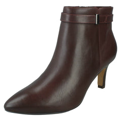 Ladies Clarks Heeled Ankle Boots Illeana Calla