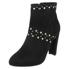 Ladies Anne Michelle Studded Trim Ankle Boots