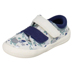 Boys Clarks Canvas Doodles Briley Fly T