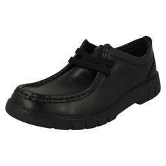 Senior Boys Clarks Moccasin Detailed School Shoes Branch Low Y