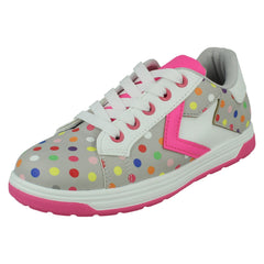Girls Spot On Polka Dot Trainers H2651